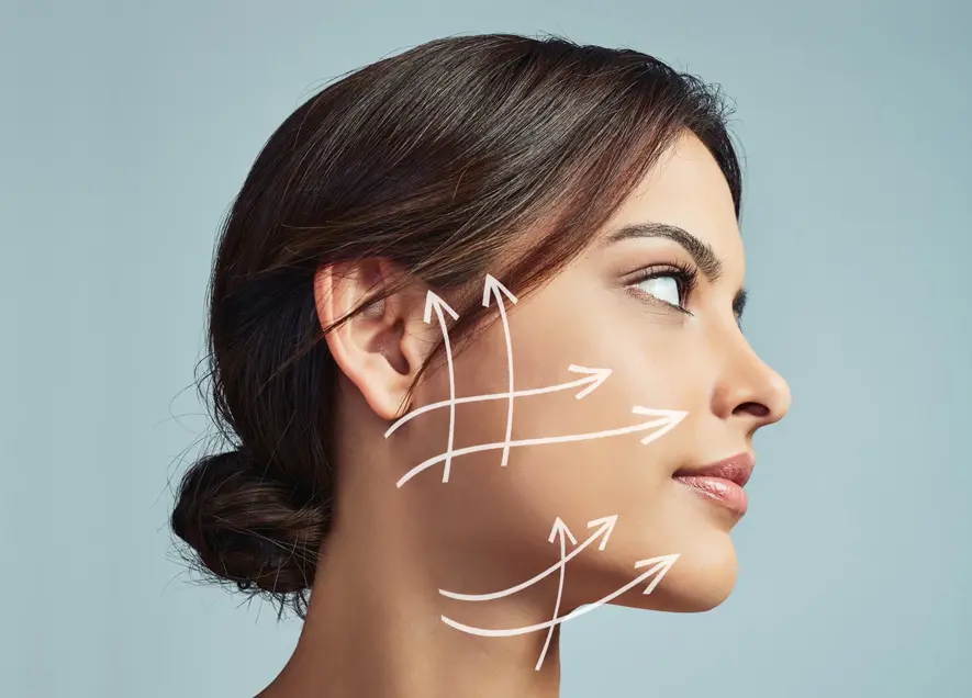 Consultation at a facial contour lifting clinic in Gangnam Seoul Korea for safe thread lift and V-line contouring treatment